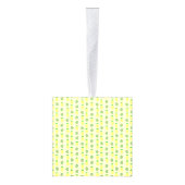 Tropische zomerweddenschap Ananas en palmbladeren Kubus Ornament (Rechts)