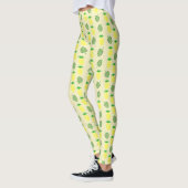 Tropische zomerweddenschap Ananas en palmbladeren Leggings (Links)