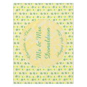 Tropische zomerweddenschap Ananas en palmbladeren Tafelkleed (Voorkant)