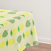 Tropische zomerweddenschap Ananas en palmbladeren Tafelkleed (Voorbeeld)