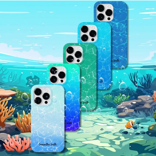 Tropische zon en Licht Kristal helder water Case-Mate iPhone Case