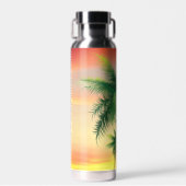 Tropische zon en palmen waterfles (Voorkant)
