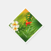 Tropische zon met een vogel servetten (Hoek)