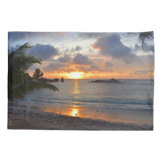 Tropische zonnebank van het eiland der Seychellen Kussensloop (Achterkant)