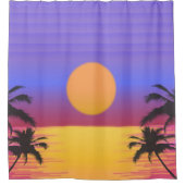 Tropische zonnefoto douchegordijn (Voorkant)