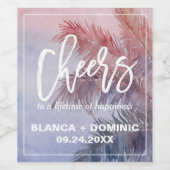 Tropische zonnekasten Wijnlabels Wijn Etiket (Enkel label)