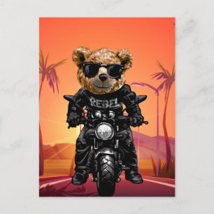 Tropische zonnemotorrijwiel briefkaart