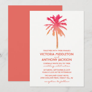 Tropische zonnepalm Beach Weddenschap Kaart