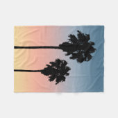 Tropische zonnepalm Trees Fleece Blanket (Voorkant (Horizontaal))
