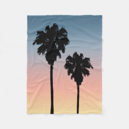 Tropische zonnepalm Trees Fleece Blanket