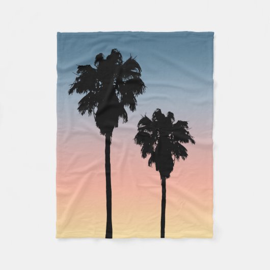Tropische zonnepalm Trees Fleece Blanket (Voorkant)