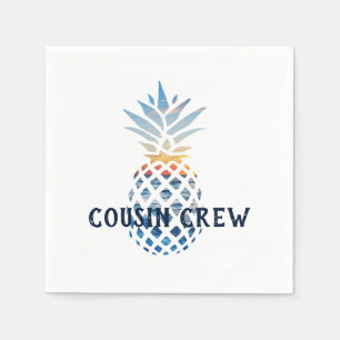 Tropische Zonsondergang Ananas Cousin Crew Papier Servet