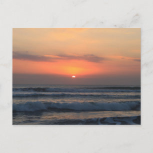 Tropische zonsondergang briefkaart
