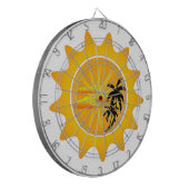 Tropische zonsondergang dartbord (Voorkant Links)