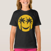 Tropische zonsondergang hangmat - Minimal Palm Tre T-shirt (Voorkant)