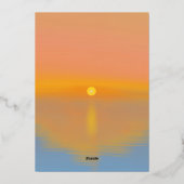 Tropische zonsondergang huwelijksreis paren douche folie uitnodiging (Achterkant)