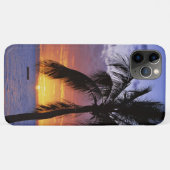 Tropische zonsondergang met palmboom Case-Mate iPhone case (Achterkant (horizontaal))