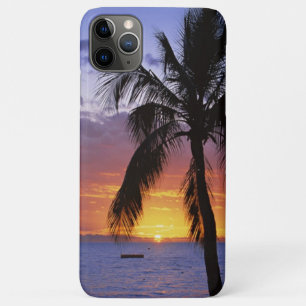 Tropische zonsondergang met palmboom iPhone 11 pro max hoesje