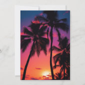 Tropische Zonsondergang Modern Classy 50ste Verjaa Kaart (Achterkant)