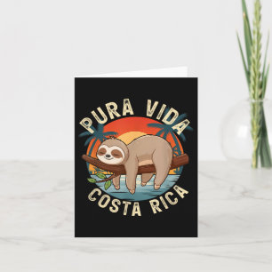 Tropische zonsondergang Natuur Sloth Costa Rica Pu Kaart