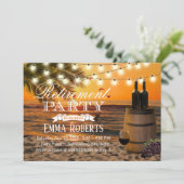 Tropische zonsondergang Palm Beach Wine Barrel Ret Kaart (Staand voorkant)