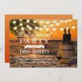 Tropische zonsondergang Palm Beach Wine Barrel Ret Kaart (Voorkant / Achterkant)