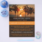 Tropische zonsondergang, reisagent Advert Flyer (Enkel)