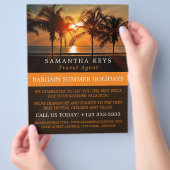 Tropische zonsondergang, reisagent Advert Flyer (Hand)