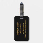 Tropische zonsondergang strand bagagelabel (Achterkant verticaal)