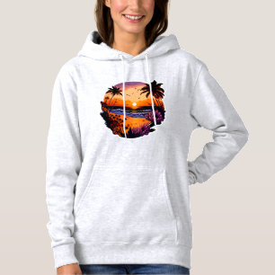 Tropische Zonsondergang Strand Hoodie Vrouwen 