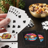 Tropische zonsondergang strand ontspannen Pixel Ar Pokerkaarten (Insitu)