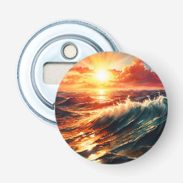 Tropische zonsopgang button flesopener