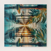 Tropische zonsopgang legpuzzel (Horizontaal)