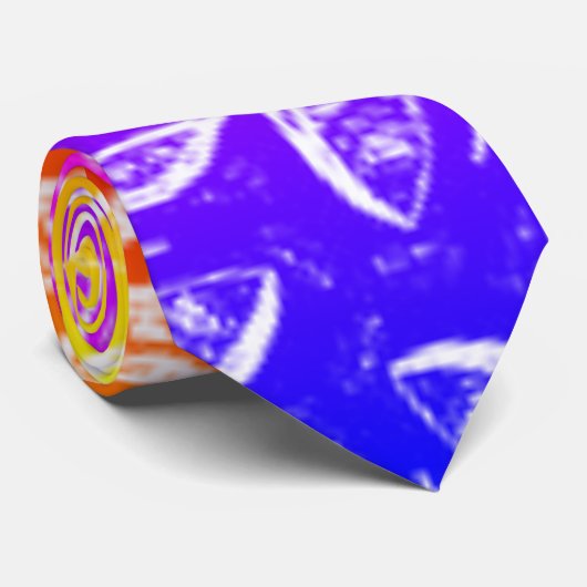 "Tropische zonsopgang" Trendy Beach Style Modern M Stropdas (Opgerold)