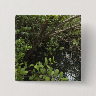Tropische zoutvijver vierkante button 5,1 cm