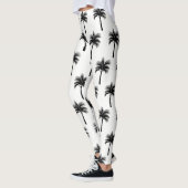 Tropische zwarte palmbomen leggings (Links)