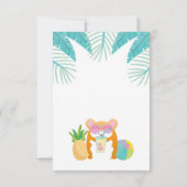 Tropische zwembadfeest uitnodiging voor hamsters (Achterkant)