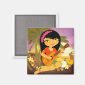 TROPOGIRL Ukulele Magneet (Voorkant / Achterkant)