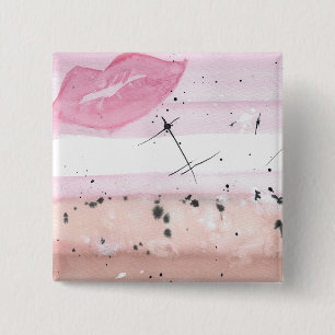 TROS Lipstick Lesbian Pride Button