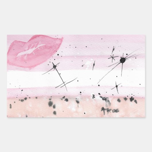 TROS Lipstick Lesbian Pride stickers Drapeau (Devant)