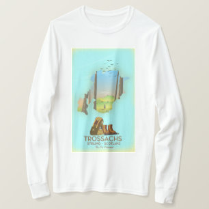 Trossachs Stirling Scotland hiking poster T-shirt