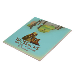 Trossachs Stirling Scotland hiking poster Tegeltje