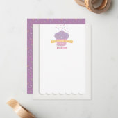 Trostbrief met Cupcake Strooisel Notitiekaartje (Voorkant / Achterkant in situ)