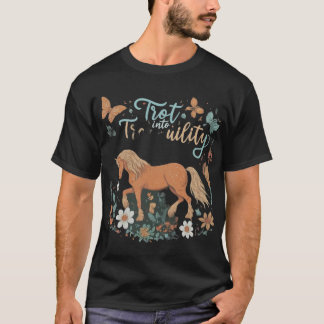 Trot in rust t-shirt