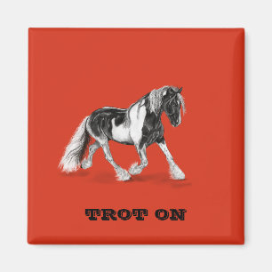 Trot op Gypsy Horse Magnet Magneet
