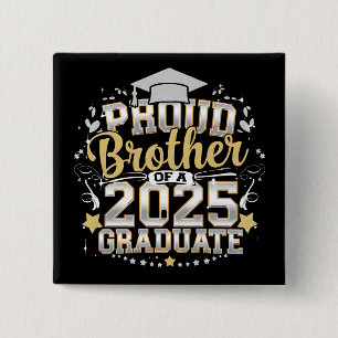 Trote Broer Van Een Afgestudeerde In 2025 Afstuder Vierkante Button 5,1 Cm