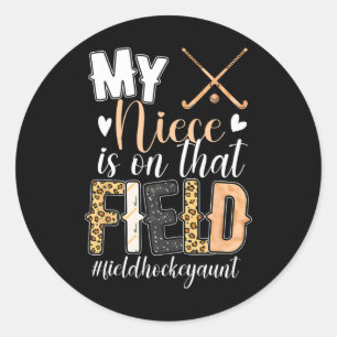 Trote Hockey Tante Van Een Trote Hockey Speler A Ronde Sticker