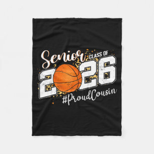Trote neef 2026 Senior Basketbal Grafische Kunst Fleece Deken