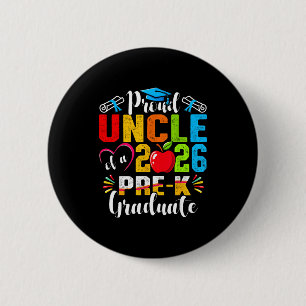 Trote oom van afgestudeerde pre-k 2026 vaderdag ronde button 5,7 cm