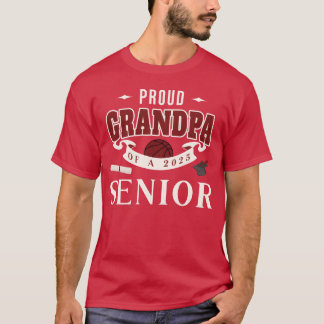 Trote opa van een afgestudeerde senior basketballe t-shirt